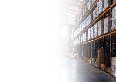 Labeling machines applying product labels at ContainerFare Co‑Packing